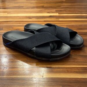 Rothy’s Black Cross Strap The Weekend Slide